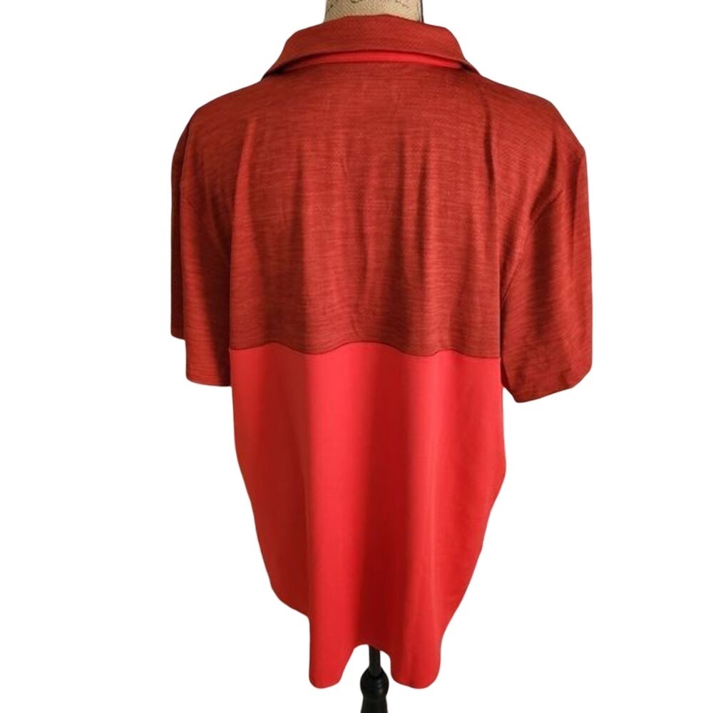 Under Armour Womens 3XL Red HeatGear V-Neck Polo Shirt 1348083 New - Picture 3 of 5